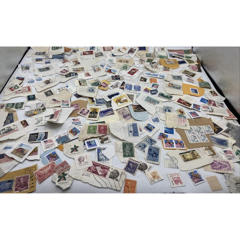 USA Vintage Stamps Lot 5.25 Ounces On & Off Paper United States Postal History